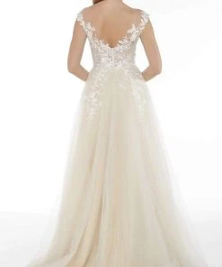 Alyce Paris - 5090 Cap Sleeve Embroidered Lace Tulle Dress