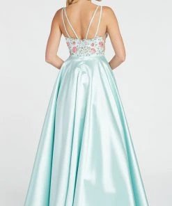 Alyce Paris - 60504 Floral Embroidered Plunging Mikado Gown 10 Alyce Paris - 60504 Floral Embroidered Plunging Mikado Gown