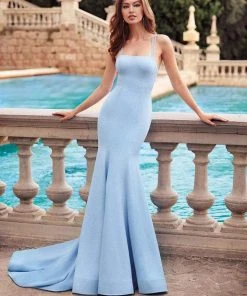 Alyce Paris - 60692 Cutout Strappy Back Glitter Jersey Mermaid Gown