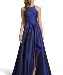 Alyce Paris - 60713 Halter Neckline Shimmering Taffeta High Low Gown