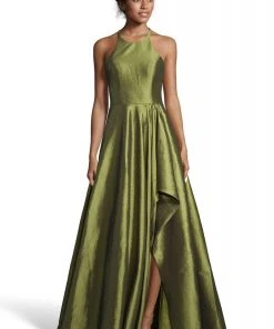 Alyce Paris - 60713 Halter Neckline Shimmering Taffeta High Low Gown