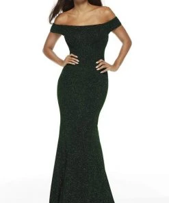 Alyce Paris - 60794 Off-Shoulder Straight Across Long Dress