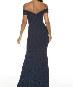 Alyce Paris - 60794 Off-Shoulder Straight Across Long Dress