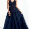 Alyce Paris - 60888 Lace V Neck Tulle A-line Gown