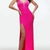 Alyce Paris - 61048 Rhinestone Studded High Slit Dress 1 Alyce Paris - 61048 Rhinestone Studded High Slit Dress