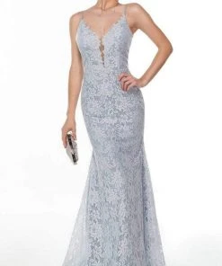 Alyce Paris - 61069 Floral Lace Trumpet Gown 7 Alyce Paris - 61069 Floral Lace Trumpet Gown