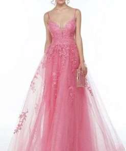 Alyce Paris - 61087 Sleeveless Embroidered Tulle Dress