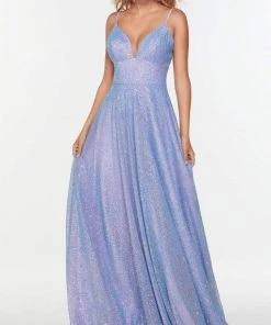 Alyce Paris - 61091 Glittery High Waisted Flowy Dress