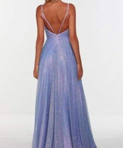 Alyce Paris - 61091 Glittery High Waisted Flowy Dress