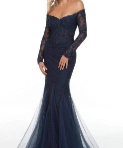 Alyce Paris - 61097 Off Shoulder Lace Gown