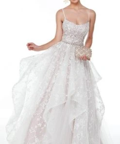 Alyce Paris - 61111 Scoop Neck Layered Ballgown