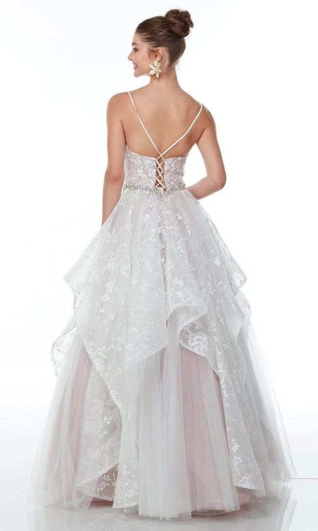 Alyce Paris - 61111 Scoop Neck Layered Ballgown 4 Alyce Paris - 61111 Scoop Neck Layered Ballgown