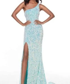 Alyce Paris - 61114 One Shoulder Sequin Gown 11 Alyce Paris - 61114 One Shoulder Sequin Gown