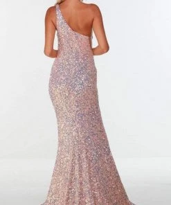 Alyce Paris - 61114 One Shoulder Sequin Gown 15 Alyce Paris - 61114 One Shoulder Sequin Gown