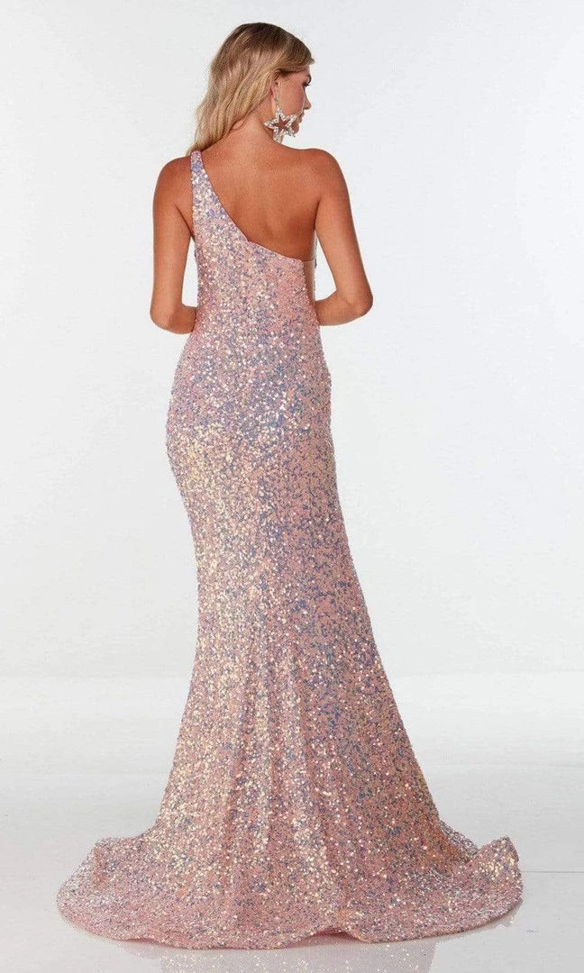 Alyce Paris - 61114 One Shoulder Sequin Gown 9 Alyce Paris - 61114 One Shoulder Sequin Gown