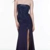 Alyce Paris - 61137 Bead-Ornate High Slit Gown 2 Alyce Paris - 61137 Bead-Ornate High Slit Gown