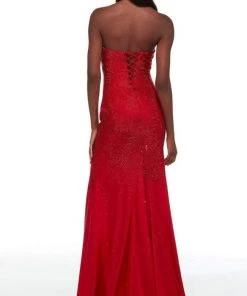 Alyce Paris - 61137 Bead-Ornate High Slit Gown 9 Alyce Paris - 61137 Bead-Ornate High Slit Gown