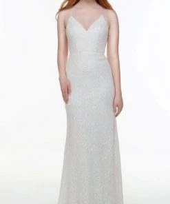 Alyce Paris - 61146 Strappy Back Sequin Gown 14 Alyce Paris - 61146 Strappy Back Sequin Gown