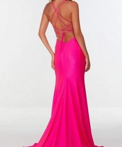 Alyce Paris - 61156 Shirred High Slit Gown