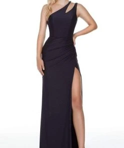 Alyce Paris - 61164 Shoulder Slit Evening Gown