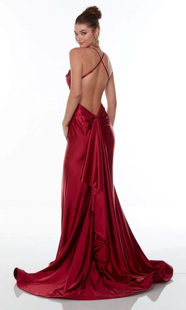 Alyce Paris - 61167 Cowl Neck Satin Long Gown 6 Alyce Paris - 61167 Cowl Neck Satin Long Gown