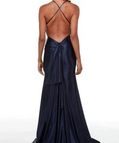 Alyce Paris - 61167 Cowl Neck Satin Long Gown 8 Alyce Paris - 61167 Cowl Neck Satin Long Gown