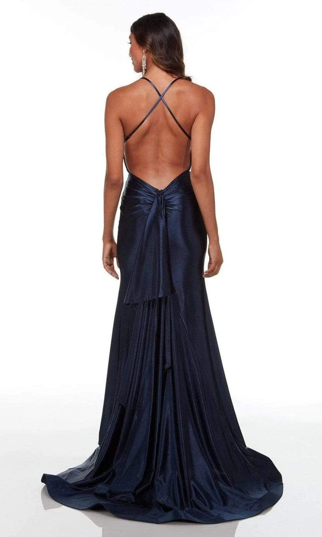 Alyce Paris - 61167 Cowl Neck Satin Long Gown 5 Alyce Paris - 61167 Cowl Neck Satin Long Gown