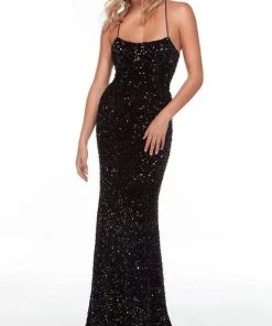 Alyce Paris - 61181 Spaghetti Strap Sequin Gown