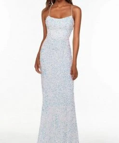 Alyce Paris - 61181 Spaghetti Strap Sequin Gown 18 Alyce Paris - 61181 Spaghetti Strap Sequin Gown
