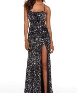 Alyce Paris - 61186 Sequin Cutout Back Gown