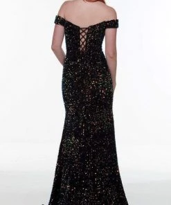 Alyce Paris - 61187 Off Shoulder Sheath Gown 13 Alyce Paris - 61187 Off Shoulder Sheath Gown