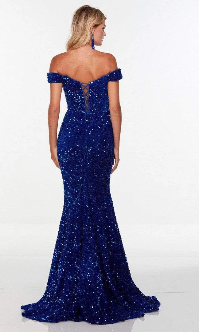 Alyce Paris - 61187 Off Shoulder Sheath Gown 10 Alyce Paris - 61187 Off Shoulder Sheath Gown