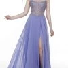 Alyce Paris 61198 - Scoop Neck High Slit Prom Gown 1 Alyce Paris 61198 - Scoop Neck High Slit Prom Gown