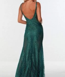Alyce Paris - 61199 Glitter Detailed Gown 5 Alyce Paris - 61199 Glitter Detailed Gown