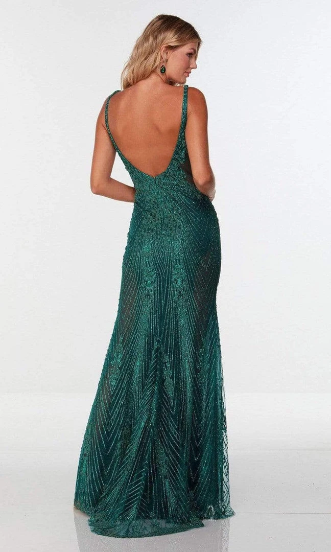 Alyce Paris - 61199 Glitter Detailed Gown 4 Alyce Paris - 61199 Glitter Detailed Gown
