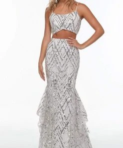 Alyce Paris - 61212 Two Piece Strappy Sequined Gown