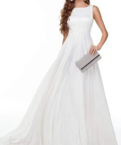 Alyce Paris - 7053 Bateau Minimalist Bridal Dress