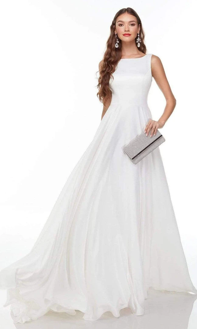 Alyce Paris - 7053 Bateau Minimalist Bridal Dress 3 Alyce Paris - 7053 Bateau Minimalist Bridal Dress