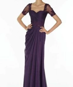 Alyce Paris - Black Label - 29580 Lace Embellished Chiffon Long Gown 14 Alyce Paris - Black Label - 29580 Lace Embellished Chiffon Long Gown