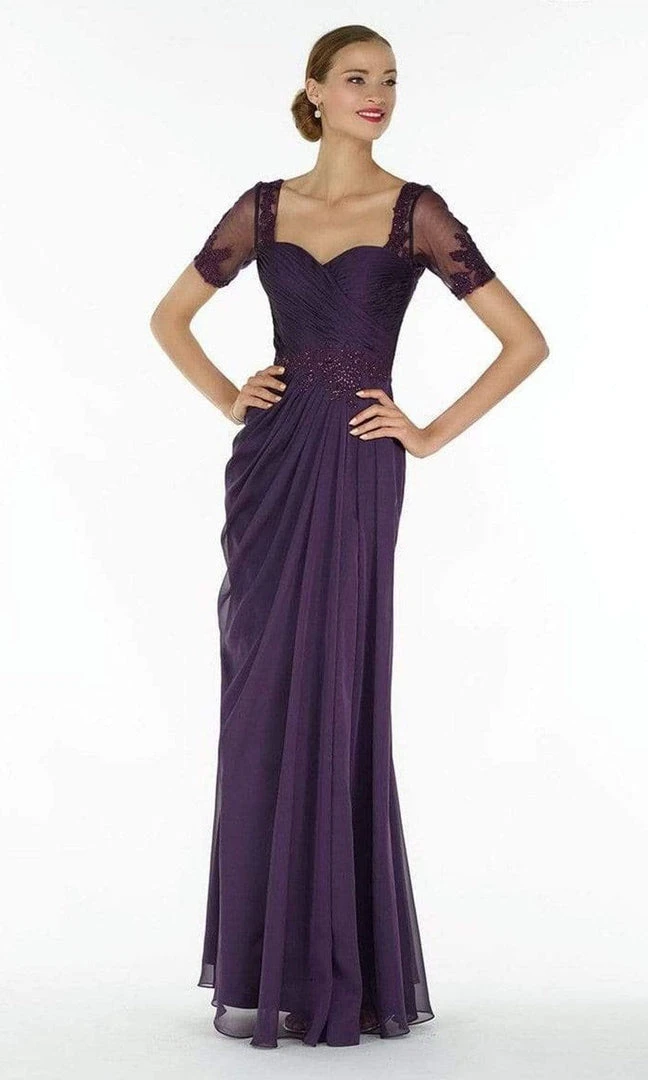 Alyce Paris - Black Label - 29580 Lace Embellished Chiffon Long Gown 8 Alyce Paris - Black Label - 29580 Lace Embellished Chiffon Long Gown