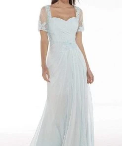 Alyce Paris - Black Label - 29580 Lace Embellished Chiffon Long Gown 15 Alyce Paris - Black Label - 29580 Lace Embellished Chiffon Long Gown