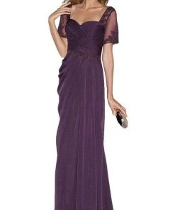 Alyce Paris - Black Label - 29580 Lace Embellished Chiffon Long Gown 13 Alyce Paris - Black Label - 29580 Lace Embellished Chiffon Long Gown