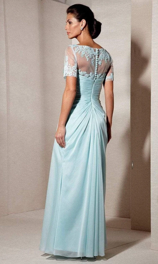 Alyce Paris - Black Label - 29580 Lace Embellished Chiffon Long Gown 5 Alyce Paris - Black Label - 29580 Lace Embellished Chiffon Long Gown