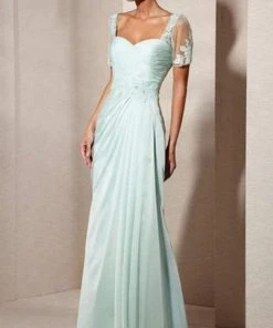 Alyce Paris - Black Label - 29580 Lace Embellished Chiffon Long Gown