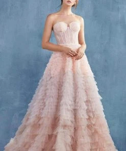 Andrea And Leo - A0767 Sweetheart Ruffled Ballgown