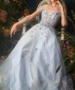 Andrea And Leo - A0826 Off Shoulder Corset A-Line Dress 13 Andrea And Leo - A0826 Off Shoulder Corset A-Line Dress