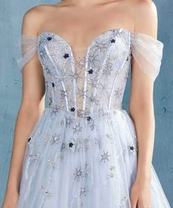 Andrea And Leo - A0826 Off Shoulder Corset A-Line Dress 11 Andrea And Leo - A0826 Off Shoulder Corset A-Line Dress