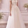 Andrea And Leo A1026S - Short Sleeved Laced Bridal Gown