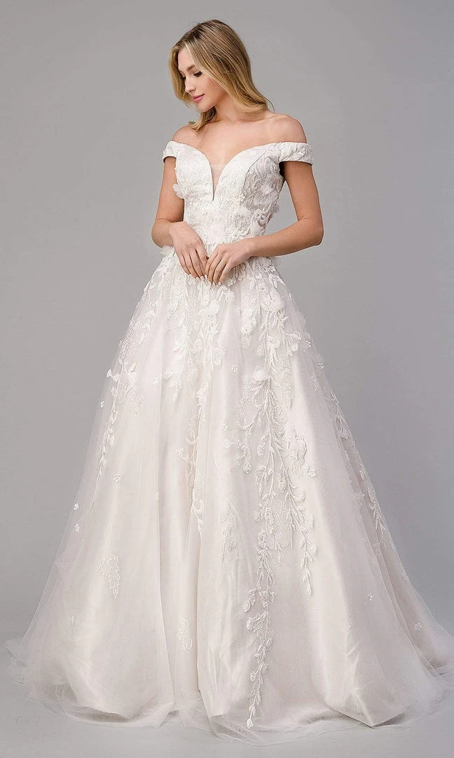 Andrea And Leo - A1027W Off Shoulder Embroidered Bridal Gown 3 Andrea And Leo - A1027W Off Shoulder Embroidered Bridal Gown