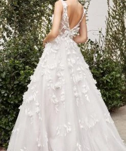 Andrea And Leo - A1042W Sleeveless Applique Bridal Gown